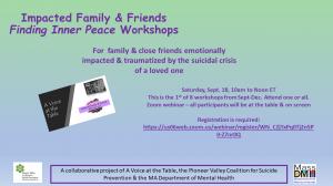 Pioneer Valley/Hampden County MA Launches 7 Month wellness Workshop Series for Families Impacted by Suicide 1