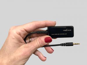Maxicrane LANC Wireless Controller provides iPhone and Android smartphone control of select Sony, JVC and Canon camcorders