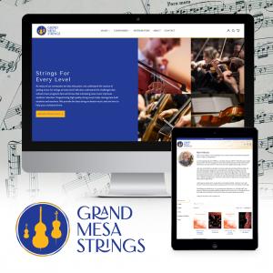 New Logo and Website for Grand Mesa Strings Designed by The BLU Group - Advertising and Marketing