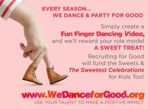 Recruiting for Good, a staffing agency helping companies find talented tech professionals; generates proceeds to make a positive impact Inspired by 11 year old NJ girl TheBookWorm, Every Season We Dance & Party for Good #sweetcommunitygig #wedanceforgood #thebookworm www.WeDanceforGood.org