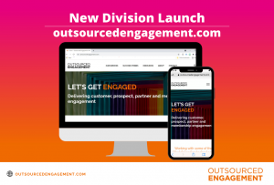 New Division Launch of outsourcedengagement.com showing the new website homepage