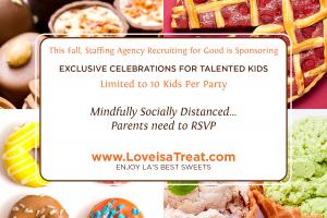Our Socially Distanced Celebrations for Talented Kids are Super Sweet RSVP Today to Earn a Spot for Your Kid #loveisatreat #thesweetestkids www.LoveisaTreat.com