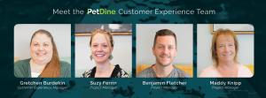 Color headshots of PetDine's new Customer Experience Team