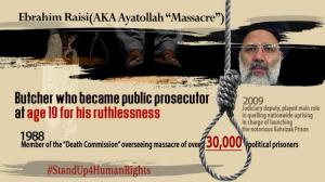 October 8, 2021 - Ebrahim Raisi, a mass murderer of MEK activists and political prisoners appointed as head of the Iranian regime’s Judiciary.
