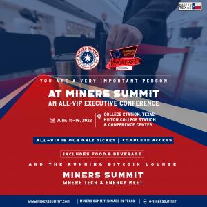 You Are Important, Miners Summit June 15-16, 2022