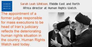 October 13, 2021 - Ebrahim Raisi a mass murderer appointed as head of the Iranian regime’s Judiciary.