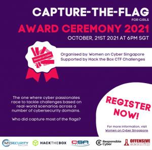 10 awards to be given out to female cyber security professionals with the Women on Cyber Singapore Scholarship 2