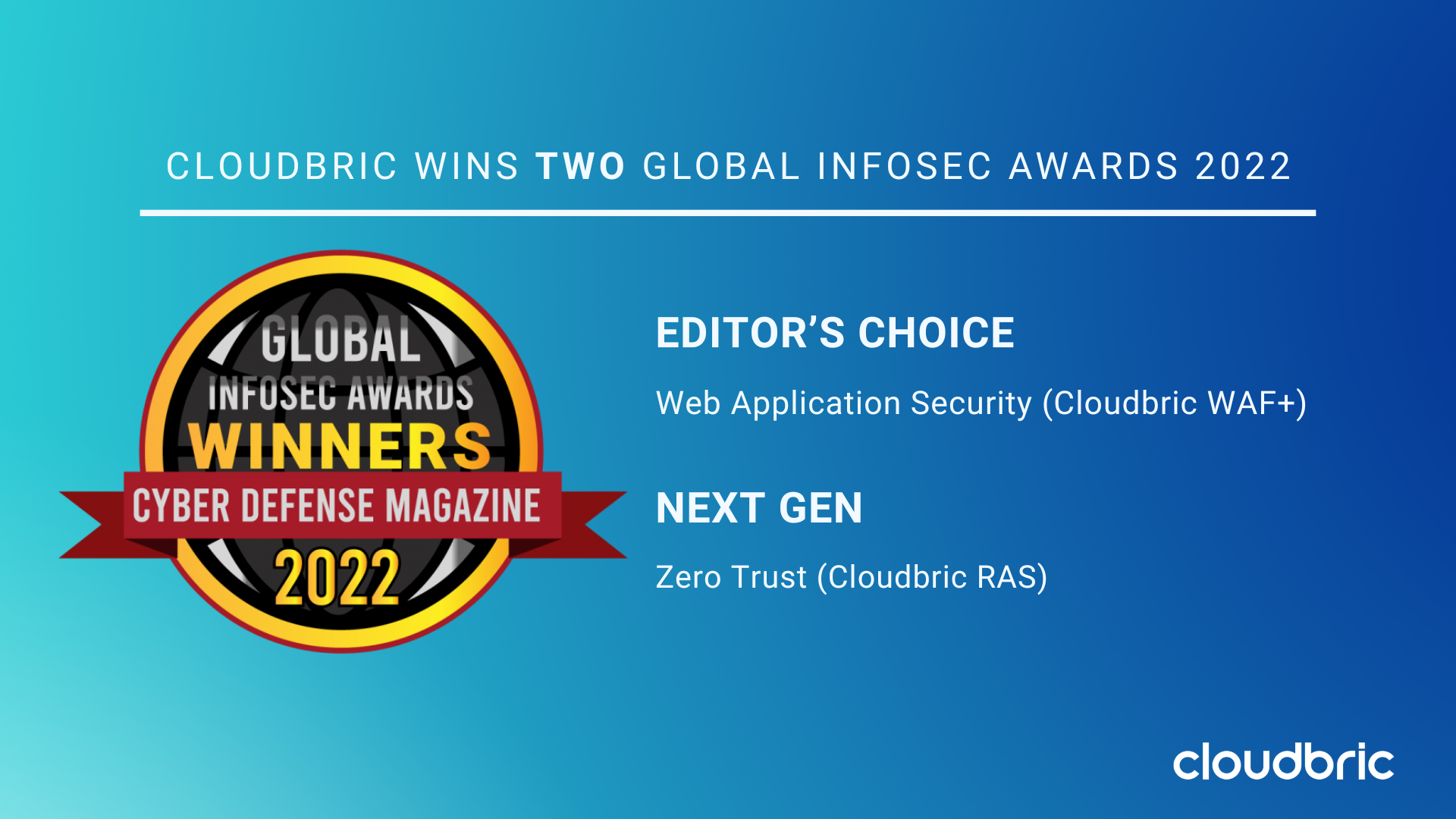 Cloudbric Wins 2 awards in the Global Infosec Awards 2022 | Asian ...
