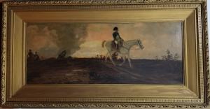 A Major Important Estate Auction packed with around 700 lots of original paintings by listed artists, French Art Nouveau glass, silver, porcelain dinner services and Chinese and Japanese antiques is scheduled for Sunday, November 7th, by World Auction Gallery, starting at 10 am Eastern time Large painting of Napoleon at the End of the Battle of Waterloo by Lemmo Rossi Scotti (Italian, 1848-1926).