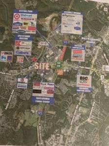 2.81±  acre commercial parcel • 300'± of frontage on Meekins Rd.; 100'± of frontage on Wills Way • Public water & sewer are available at the property •	.2 miles from Rt. 3 and .8 miles from I-95.