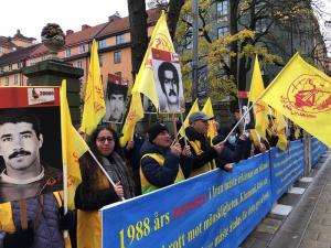 October 21, 2021 - MEK supporters chanted slogans against the mullahs’ regime and delivered speeches. They called for the prosecution of the regime’s leaders, especially Ali Khamenei, mass murderer Ebrahim Raisi, and Judiciary Chief Gholam-Hossein Ejei fo