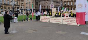 November 1- Anglo-Iranians and NCRI supporters hold a rally simultaneous with the COP26 summit in Glasgow calling on world leaders at the climate change conference to end impunity in Iran and refer Raisi to ICC for prosecution for for crimes against human