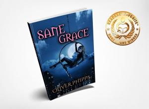 <img src="sane grace book.jpg" alt="the novel sane grace with gold medal to the side">