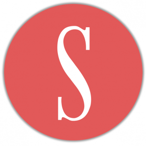 Smartpreneur logo white S on red circle