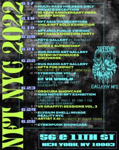 Superchief Gallery NFT Schedule of Events June 20-26 Alongside Nft.Nyc 2022 2