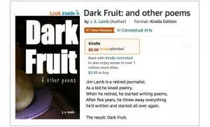 "Dark Fruit" is Jim Lamb's new poetry book.