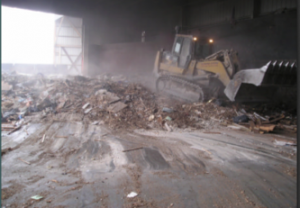 East Coast transfer stations must move fast and there is little time for waste inspections. They crush the different wastes to maximize the payloads. Photo courtesy of the Ohio EPA.
