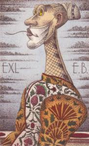Young Woman - Ex Libris art print by Erhard Beitz
