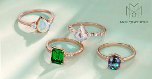 MollyJewelryUS Brilliant Moissanit & Gemstone Engagement Rings