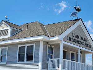 State-of-the-art lightning detection system atop Lord House Lifeguard Station at Jersey Shore