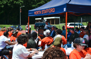 Camp Director George Hinckley addresses participants and sponsors at Virginia's First Smart Community STEM Camp at North Stafford High School.