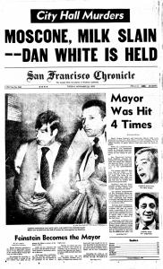 Newspaper front page of San Francisco City Hall Murders