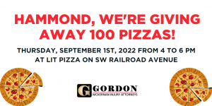 McKernan teams with Lit Pizza to get it done for the Hammond community by giving away 100 free pizzas on September 1.