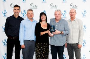 ex London’s sales director Nigel Biggs, accompanied by the senior management team