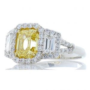 Three Stone Past Present Future Diamond Engagement Rings